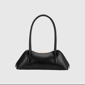 Melie Bianco Black Gold Hardware Shoulder Bag NWT Vegan Faux Leather